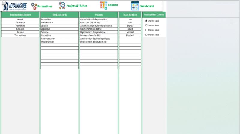 Tableau de  Gestion des Tâches version 2 – Image 2